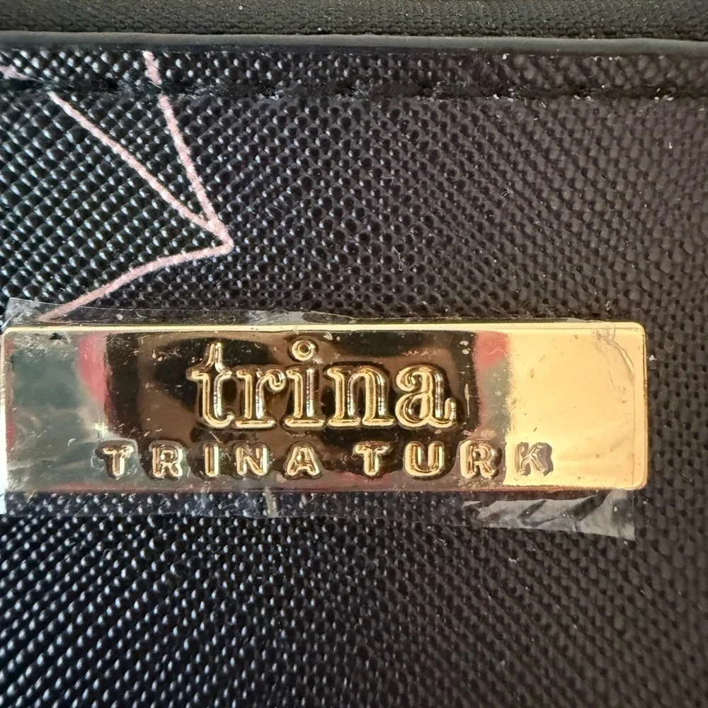 Trina Turk Floral Black and Pink Clutch
